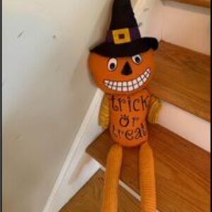 Stuffed Folk Art Rag Doll - Halloween